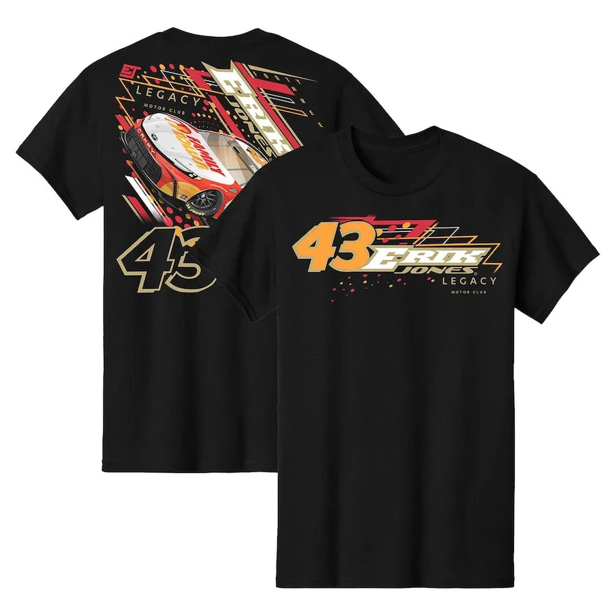 Erik Jones 43 Motor Sports Racing Men's Athletic Lightweight Cotton Classic Short Sleeve Crewneck T-Shirt Tee Shirt