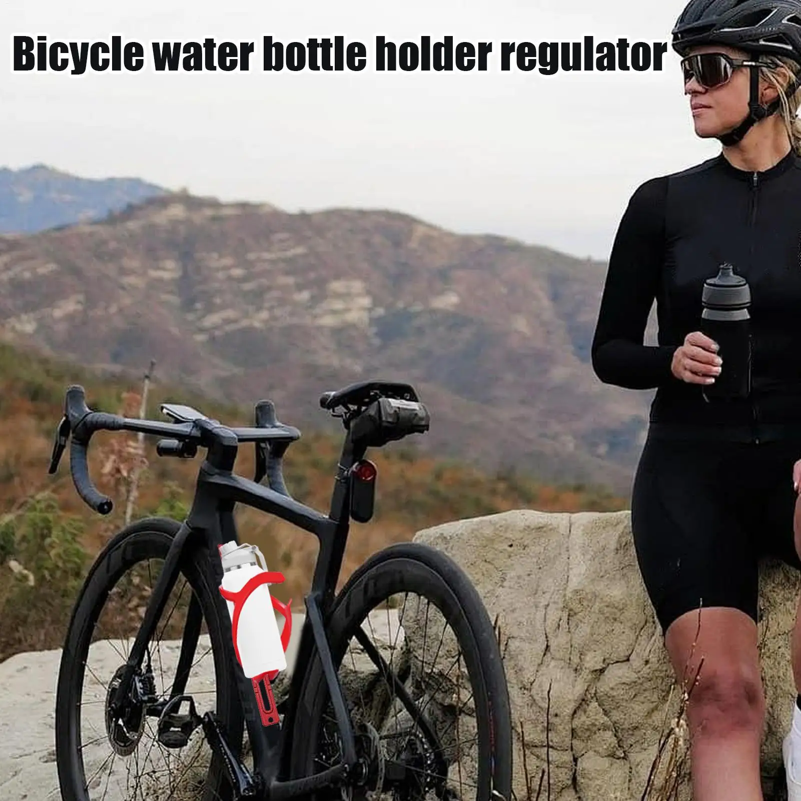 Adaptador de soporte para botella de bicicleta, extensor de montaje para botella de bicicleta, posicionador de abrazadera para matraz, para ejercicio urbano, torneo de montaña