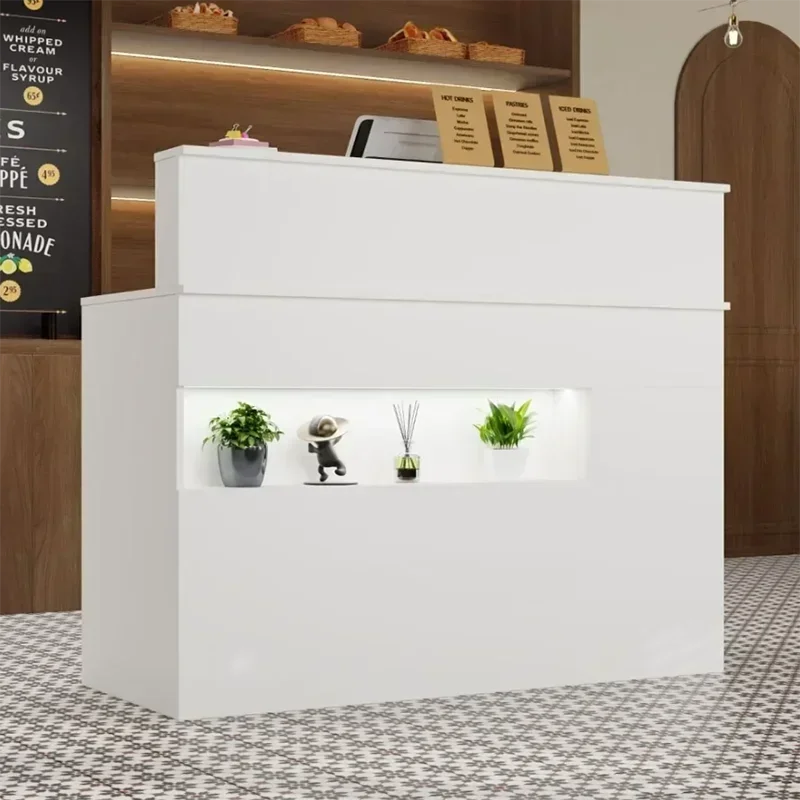 Luxury Receiption Desk Checkout Counter For Supermarket Table Reception Front Bank Furniture Bureau Meuble Store Showcase Home