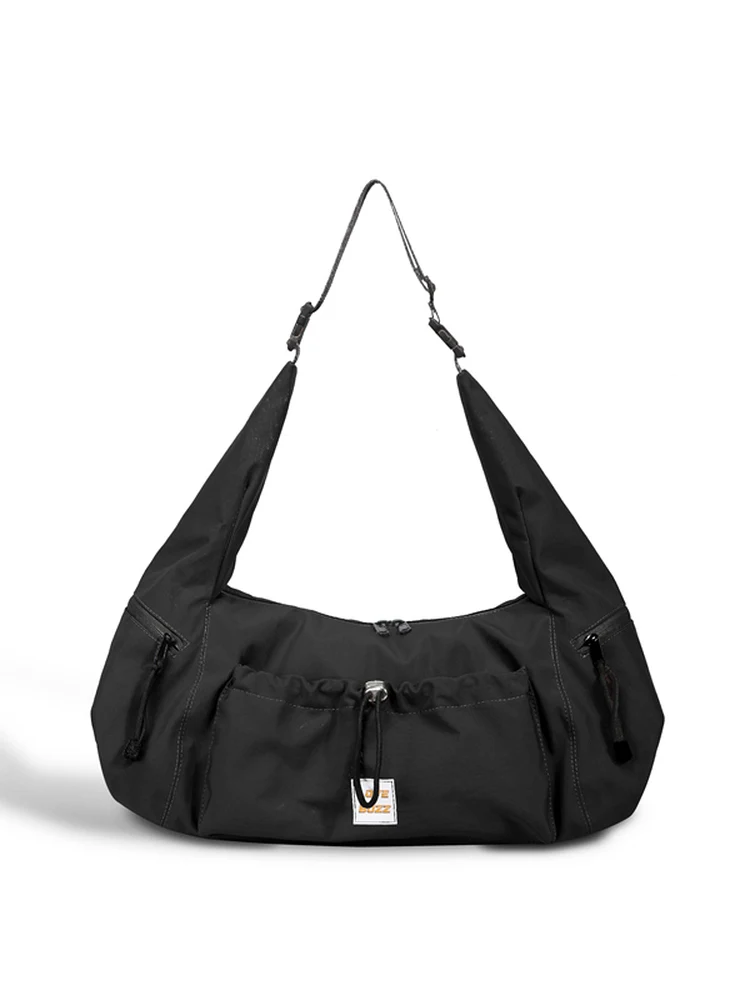 Sporty Crossbody Bag for Cycling Commuting And Traveling Men\'s Single Shoulder Tote Bag Floral And Youthful Korean Style