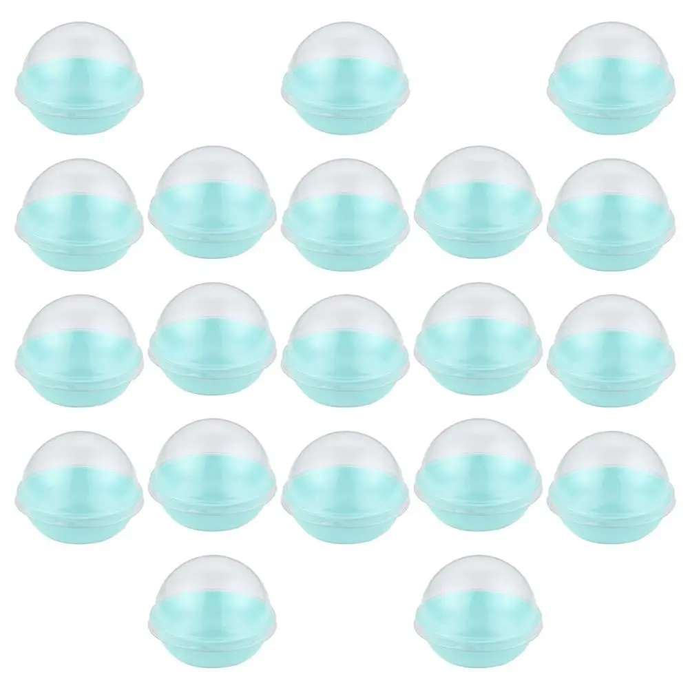 

50 Pcs Blue Moon Cake Egg Yolk Puff Boxes Small Dome Containers Individual Cupcakes Dessert Food Storage Kitchen Bar Supplies