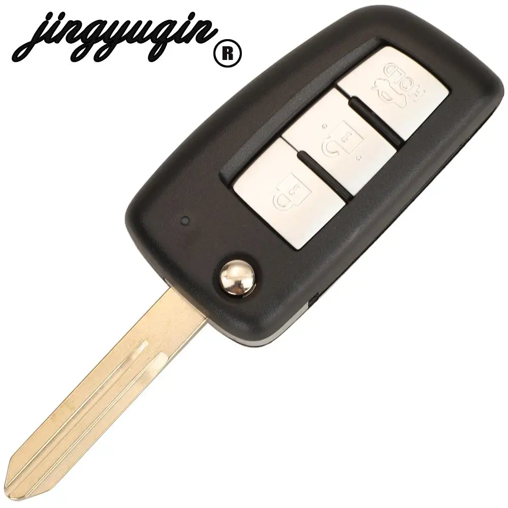 jingyuqin 2/3/4 Przyciski Do Nissan Qashqai Rogue Micra Pulsar X-Trail Juke F15/F16 Fob Flip Folding Remote Car Key Shell Case