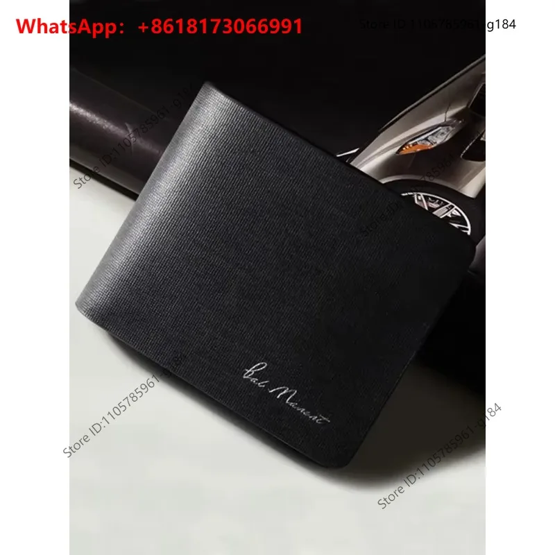 Men's ultra-thin wallet horizontal cowhide leather leather youth simple fashion leather clip short wallet trend