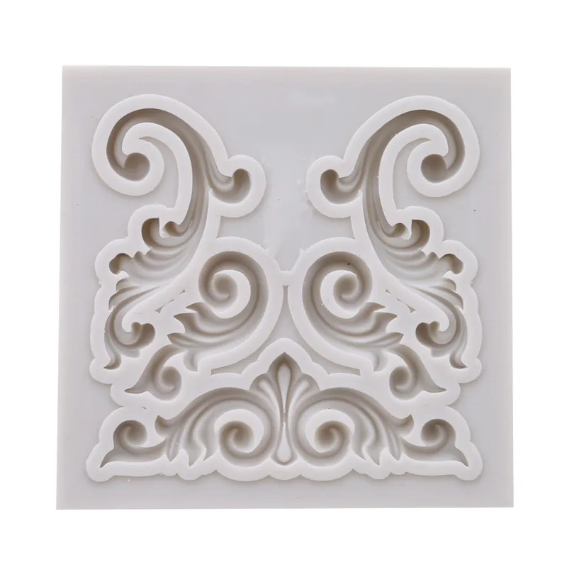 Vintage Baroque Relief Silicone Fondant Lace Mold Gumpaste Chocolate Clay Candy Moulds DIY Cake Border Decorating Tools