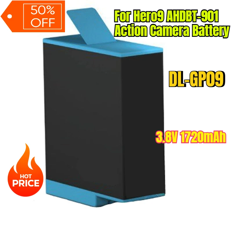 

3.8V 1720mAh for Hero9 AHDBT-901 Action Camera Battery