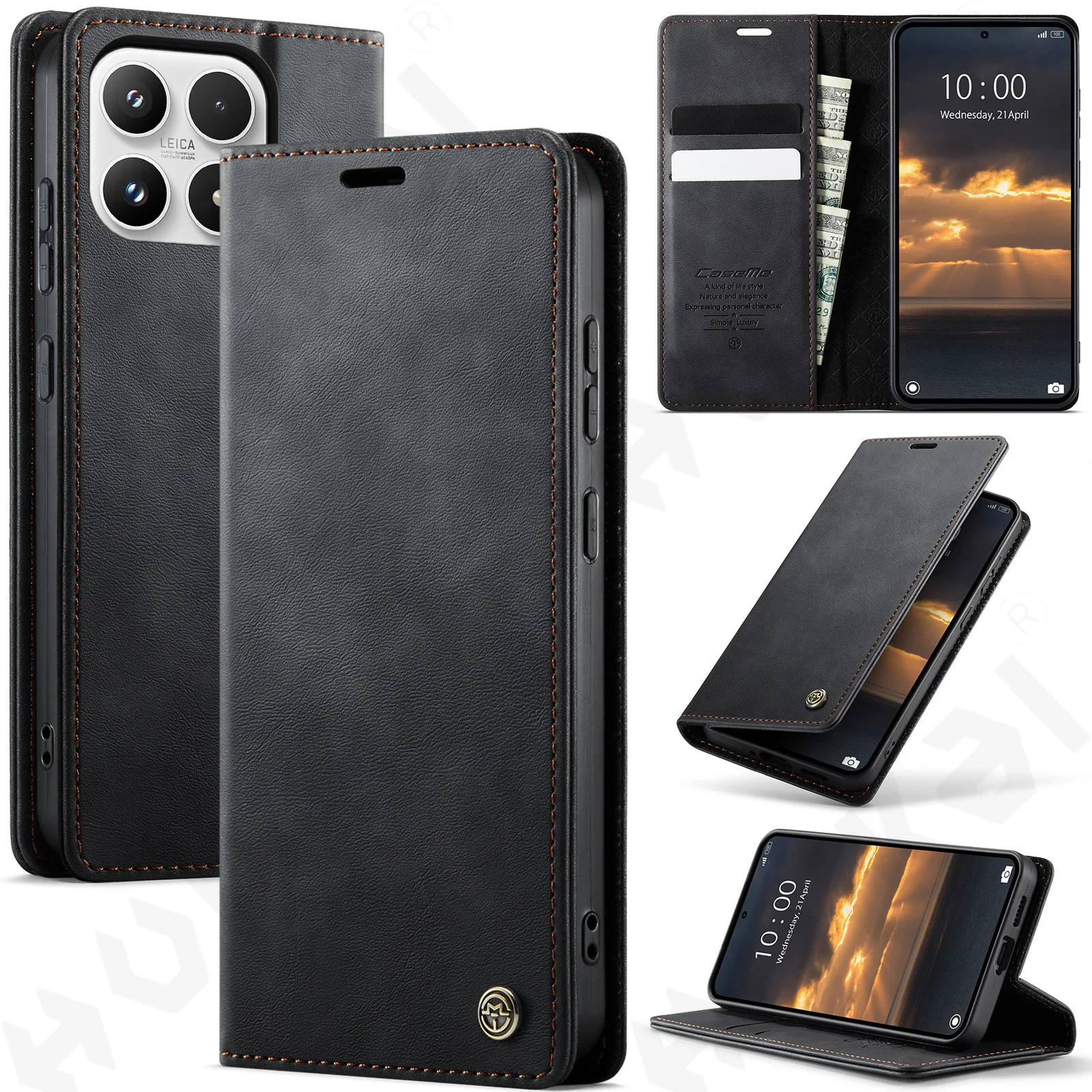 Leather Folio Wallet Case - Case For Xiaomi 17 4G 5G