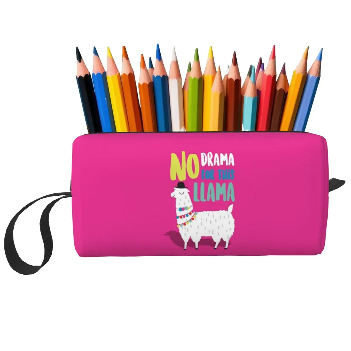 Llama Alpaca Animal Makeup Bag Cosmetic Organizer Storage Dopp Kit Toiletry Cosmetic Bag for Women Beauty Travel Pencil Case