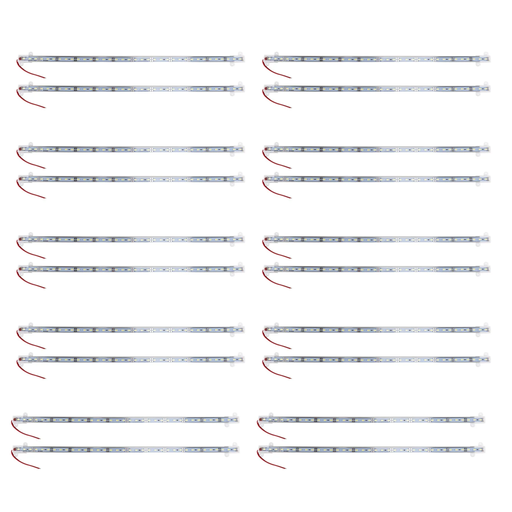 A69e20pcs 50CM 12V 36 LED 5630 SMD Hard Strip Light Aluminum Shell With End Cap White