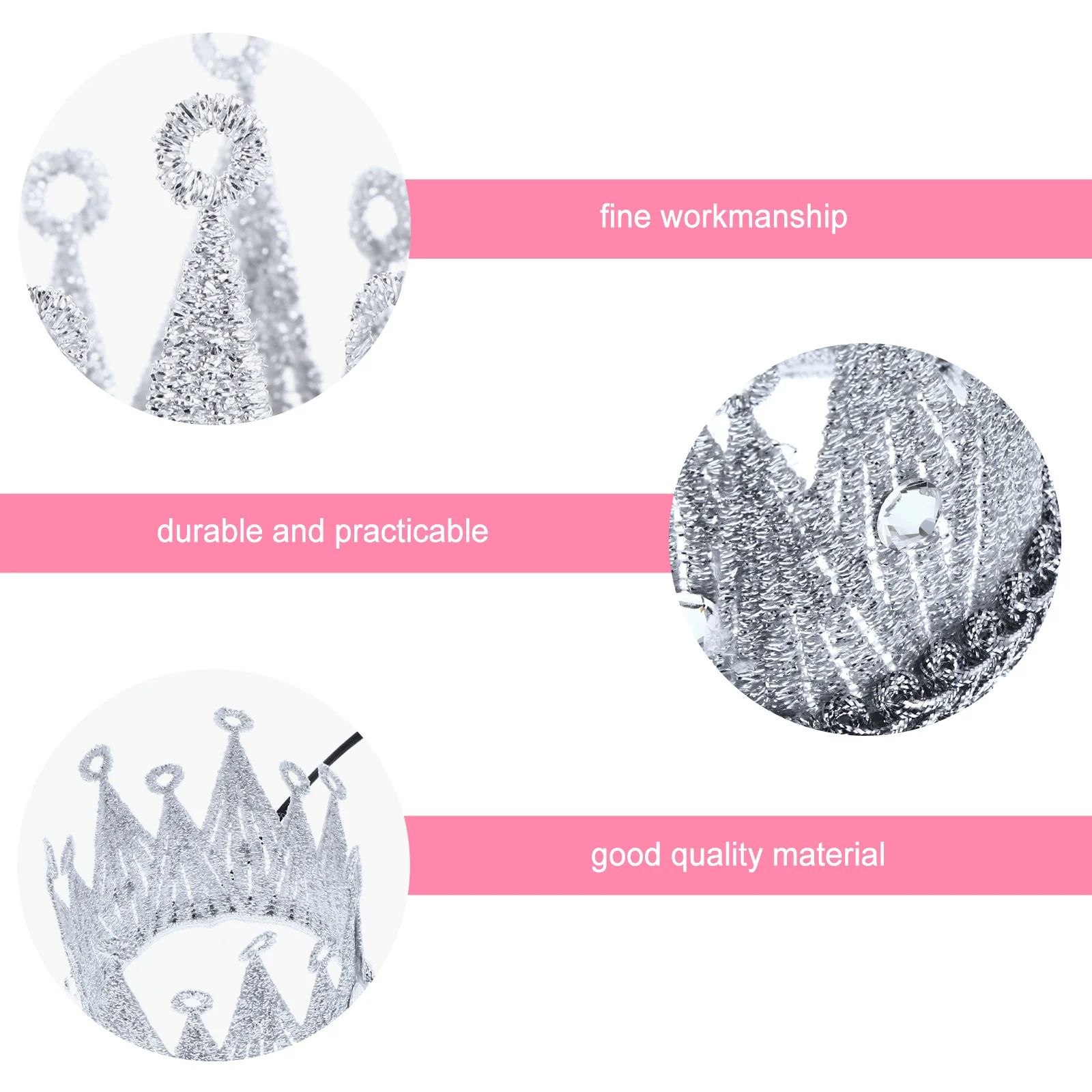

Baby Lace Crown Hair Band Three-Dimensional Cloth Hairpin Girls Charming Hair Accessory for Birthdays Festivals Photos
