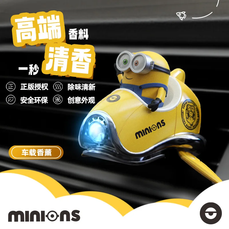 Neue Minions Cartoon Auto Lufterfrischer Mit Rotierenden Propeller Magnetische Design Auto Innen Parfüm Duft Zubehör Geschenk – Detail 6