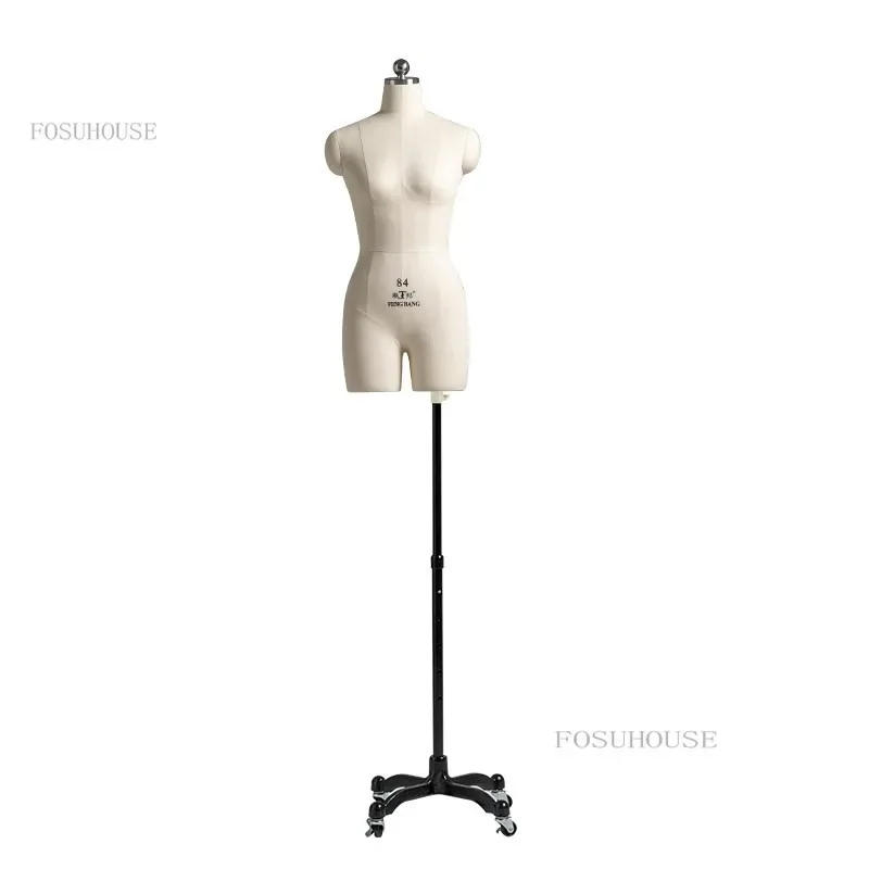 PU Foam Body Female Mannequins Set Up Cotton Fabric Mannequin for Clothing Design Dress Display Stand Can Be Pined Model