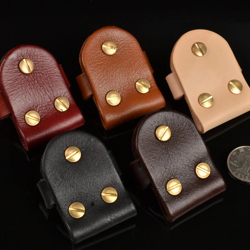 1 Set 3.8cm ISOULED Men's Belt Pin Buckles Connection with Cowhid Leather Loop and Solid Brass Rivet Screws