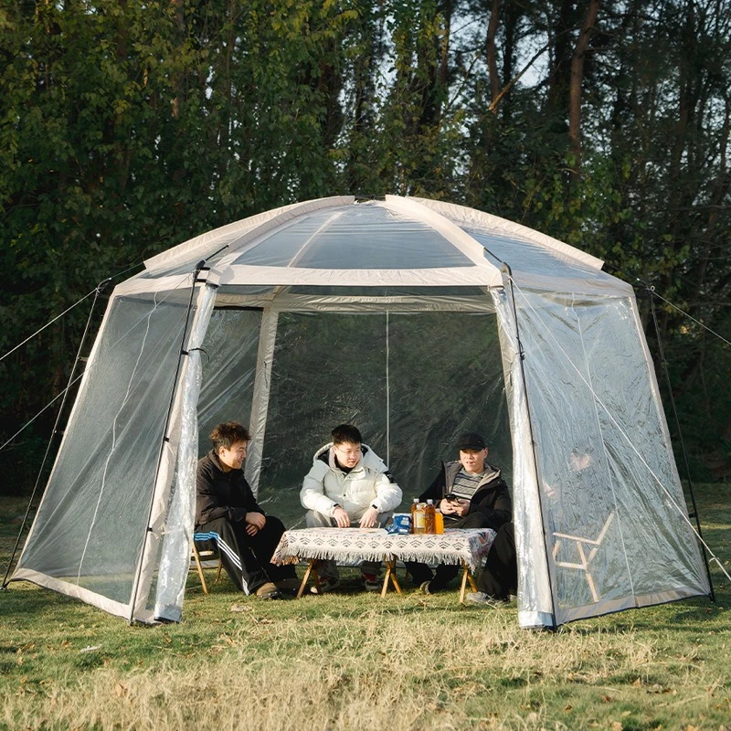 

Outdoor Lightweight Hexagonal Tent Transparent Rainproof Portable Tent Windproof Large Space Camping Folding Thickened Tents