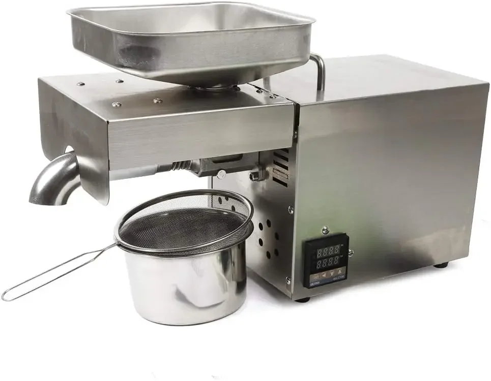 Press Machine, 1500W Electric Presser, Hot Cold Press Machine, Stainless Steel Oil Extractor, Intelligent Oil Temper