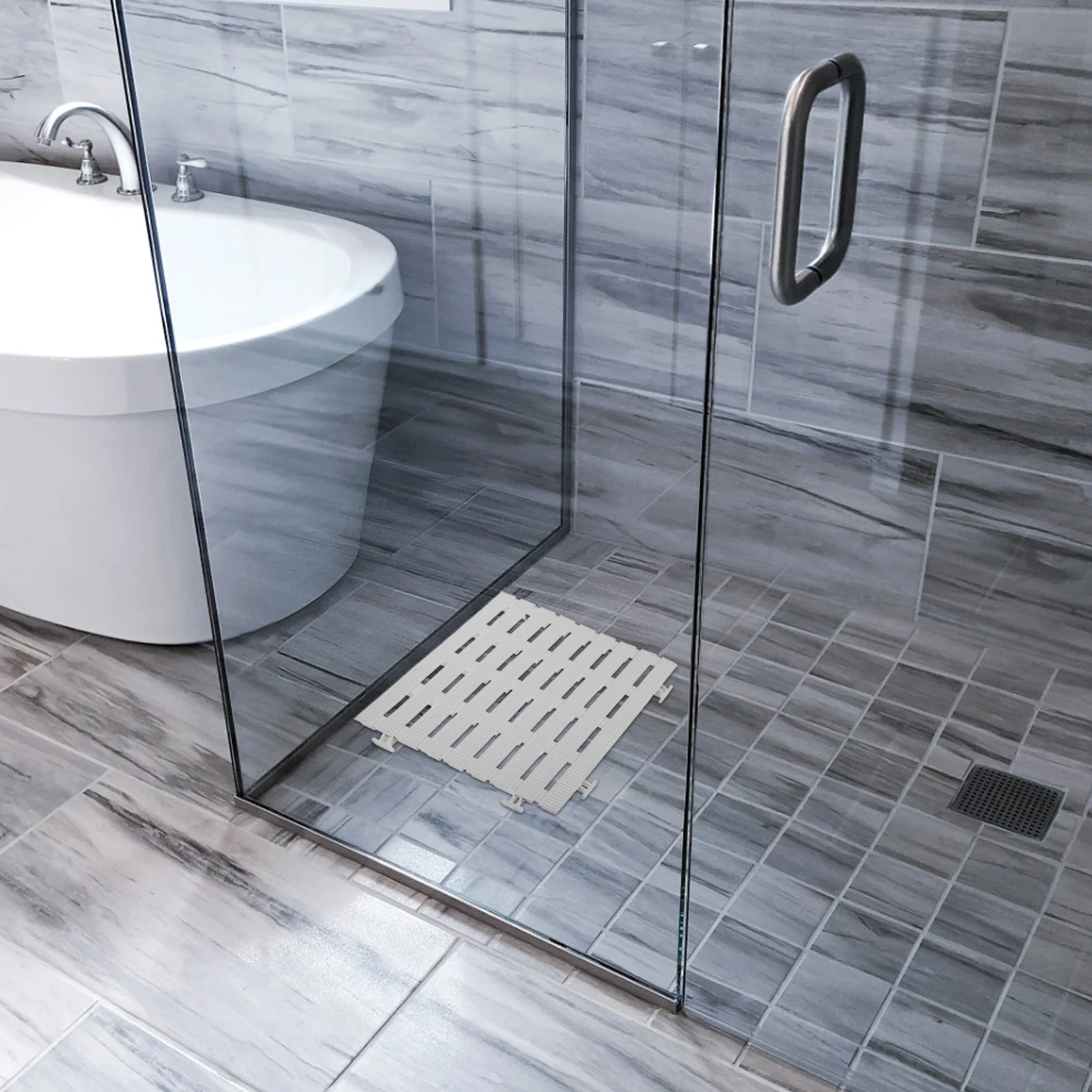 

Non Slip Sauna Floor Mat PVC Drainage Rugged Grip Interlocking Tile 30cmx1cm Shower Bathroom Patio Pool Swimming Pool Mat