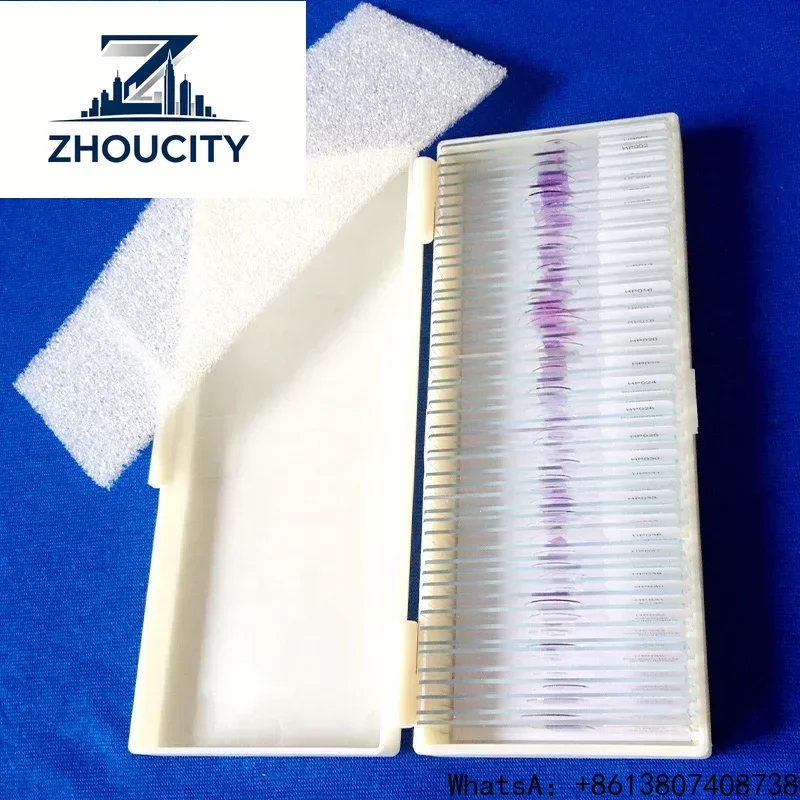 50pcs Pathology slides set medical science human pathology microscope prepared slides specimen