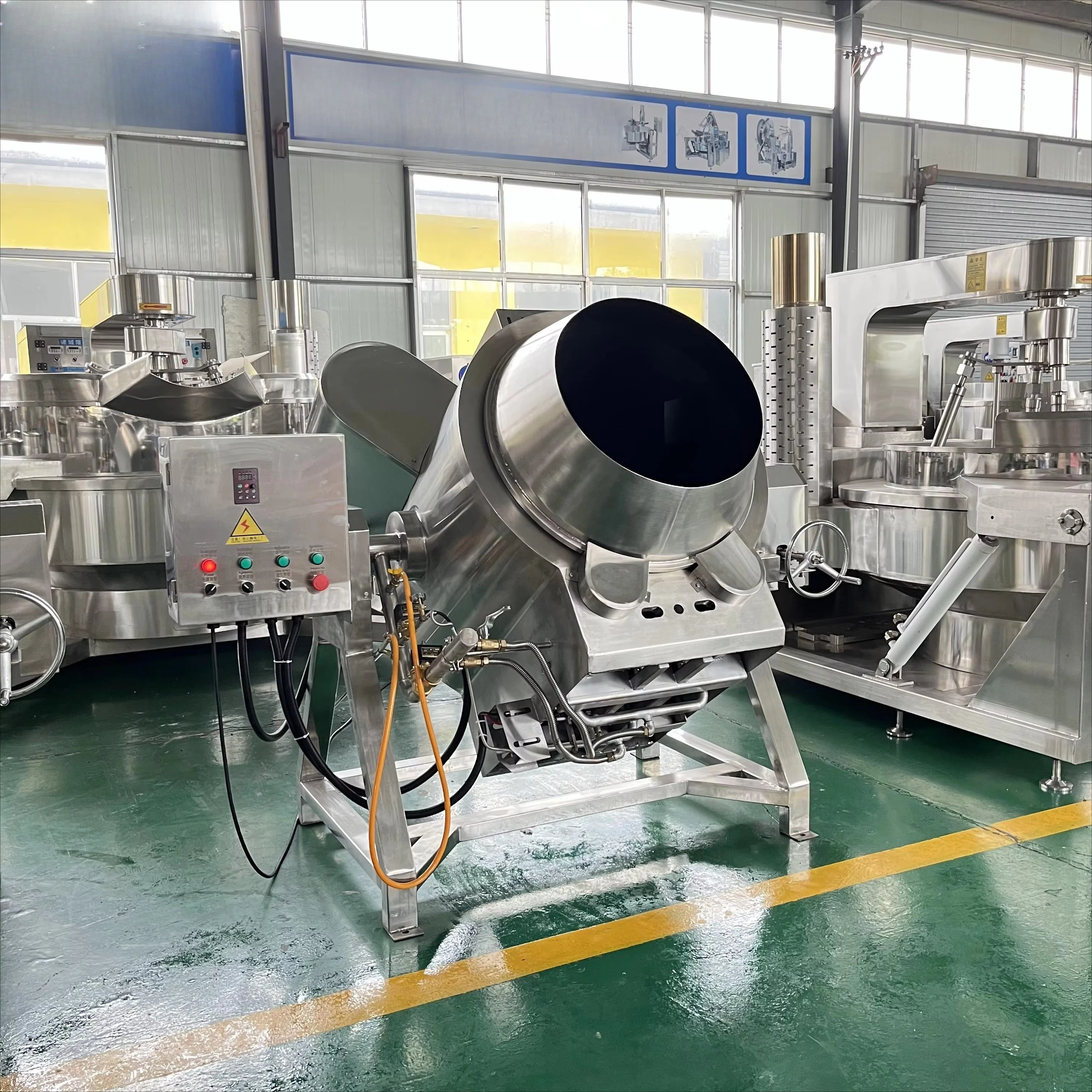 Commercial Industrial Food Vegetable Cooking Robot for Restaurant Cooking Pot Automatic Fried Rice Cooker Mixer Machine