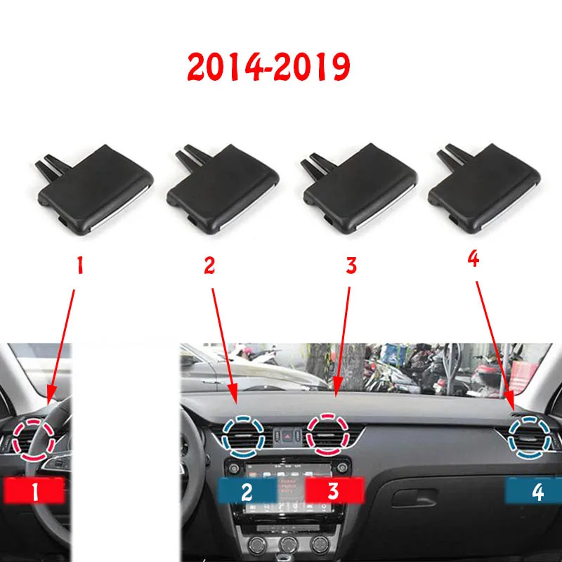 

1pc Car A/C Air Vent Grille Tab Clip Automobile Air Conditioner Outlet Repair Kit For Volkswagen Skoda Octavia 2014-2019