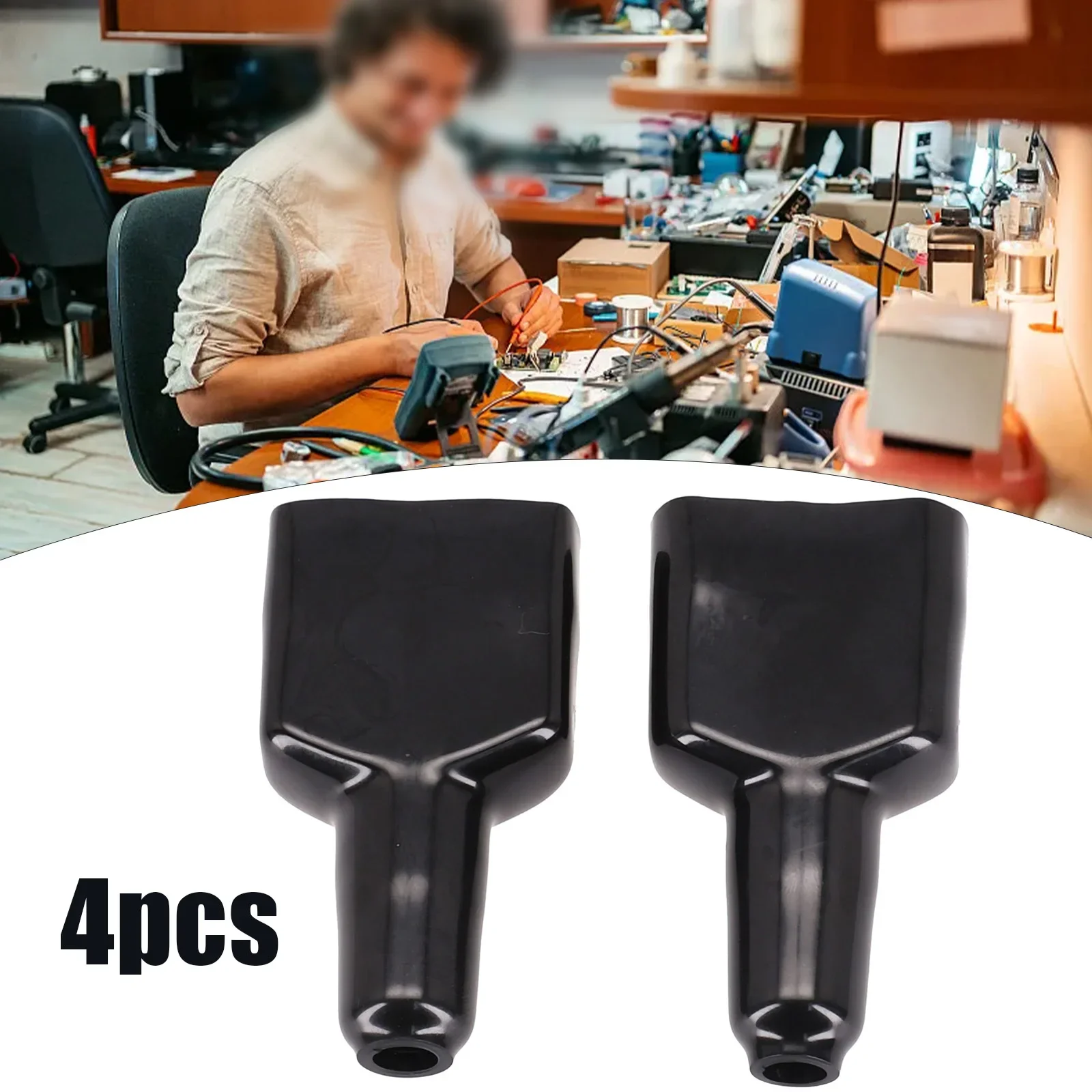 4 Uds impermeable 50A para conector De clavija Anderson chaqueta De Cable a prueba De polvo conector De Cable negro De Fios Elecricos Panel Solar