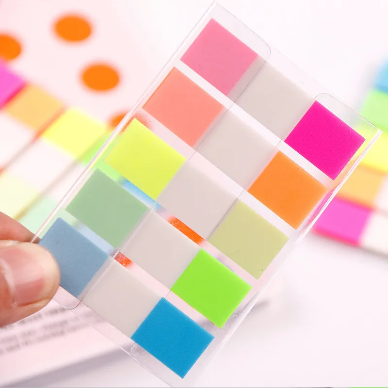 100 Sheets Transparent Sticky Notes Memo Pad Self Adhesive Bookmark Memo Sticker School Office Stationery Supplies Marker Paper
