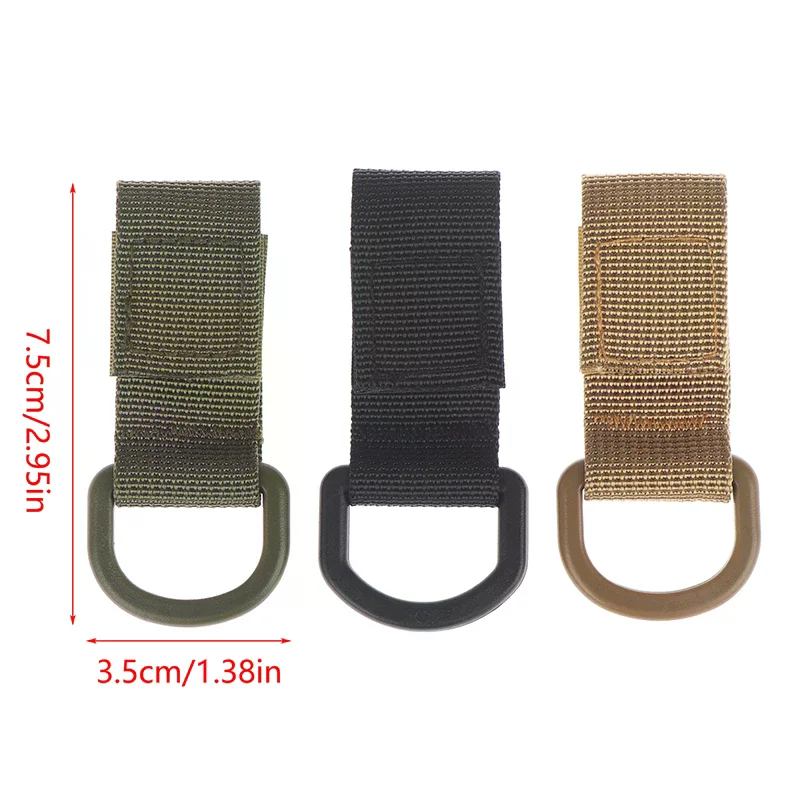 10Pcs Ring Clip Strap Hook Loop Backpack Accessory Water Bottle Keychain Carabiner Adapter Webbing Attachment Strap