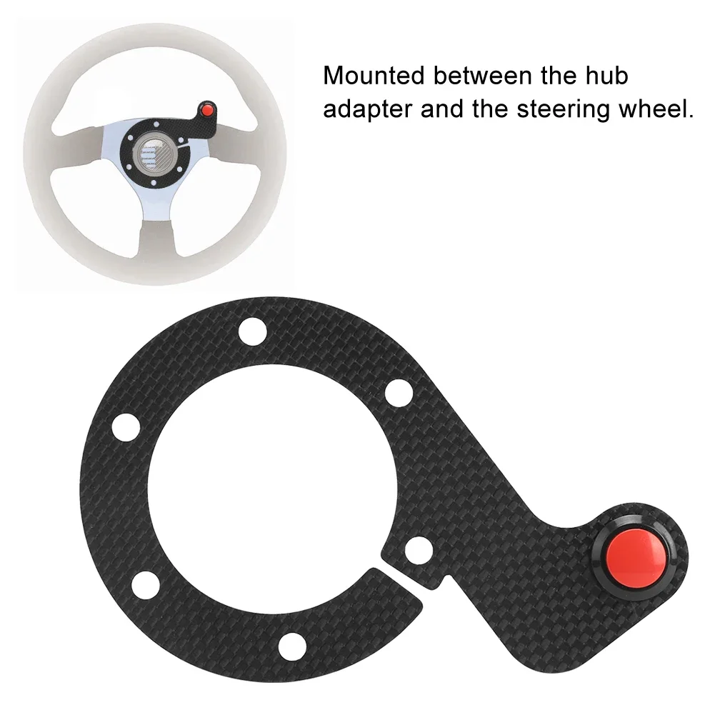 Carbon Fiber External Horn Button Kits For MOMO/OMP/Nardi/Sparco 6 Bolts Steering Wheel Dual Button