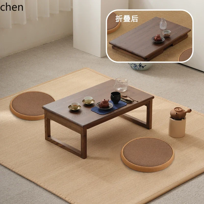 i5.15 Bay Window Small Table Solid Wood Tatami Tea  Balcony Floor Table Home Kang