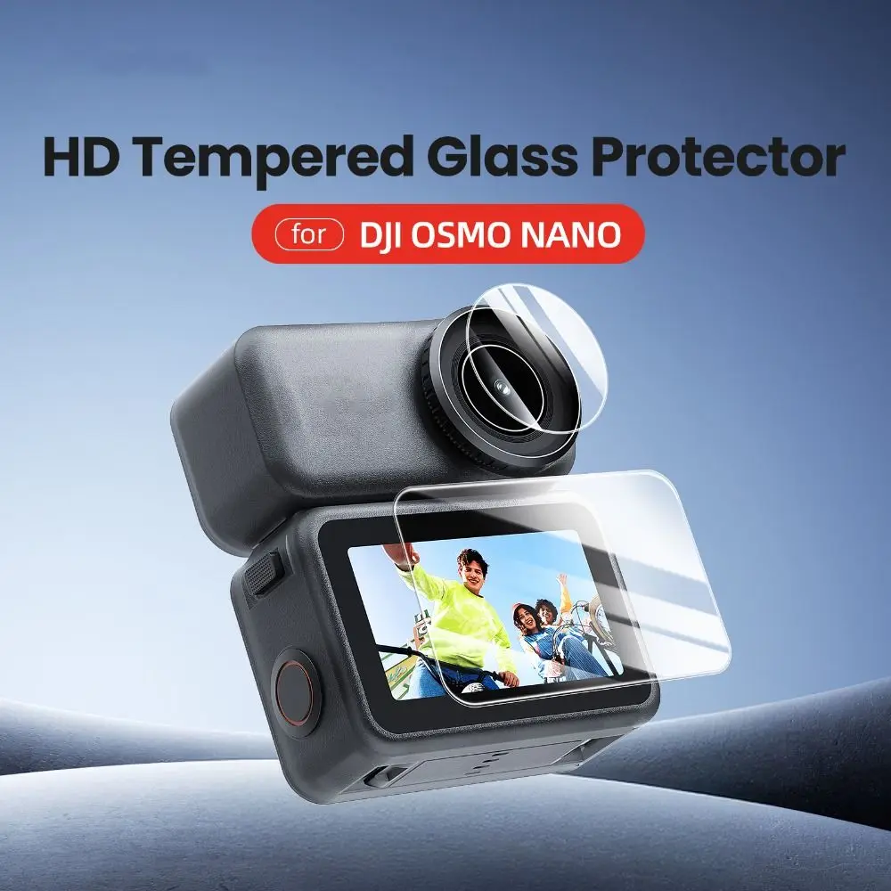 Tempered Glass Screen Protector Anti-scratch Ultra-HD Lens Film 9H Protective Films for DJI Osmo Nano Action Camera Accessories