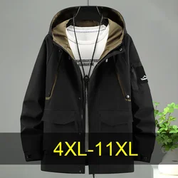 Waterproof Windbreaker Jacket Men 10XL 11XL Plus Size Coat Jacket Male Fashion Casual Cargo Jackets Big Size 11XL