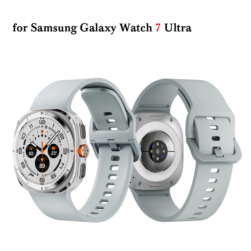 Спортивный ремешок для Samsung Galaxy Watch Ultra, 47 мм, оригинальный силиконовый браслет, ремешок для Galaxy Watch 7 Ultra
