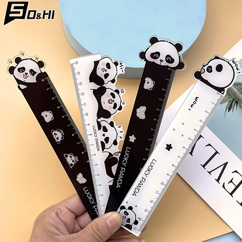 

1Pcs Cute Cartoon Panda Ruler School Supplies High Quality Acrylic Ruler Fashion Creative Drawing Tools Kawaii Stationery Gifts