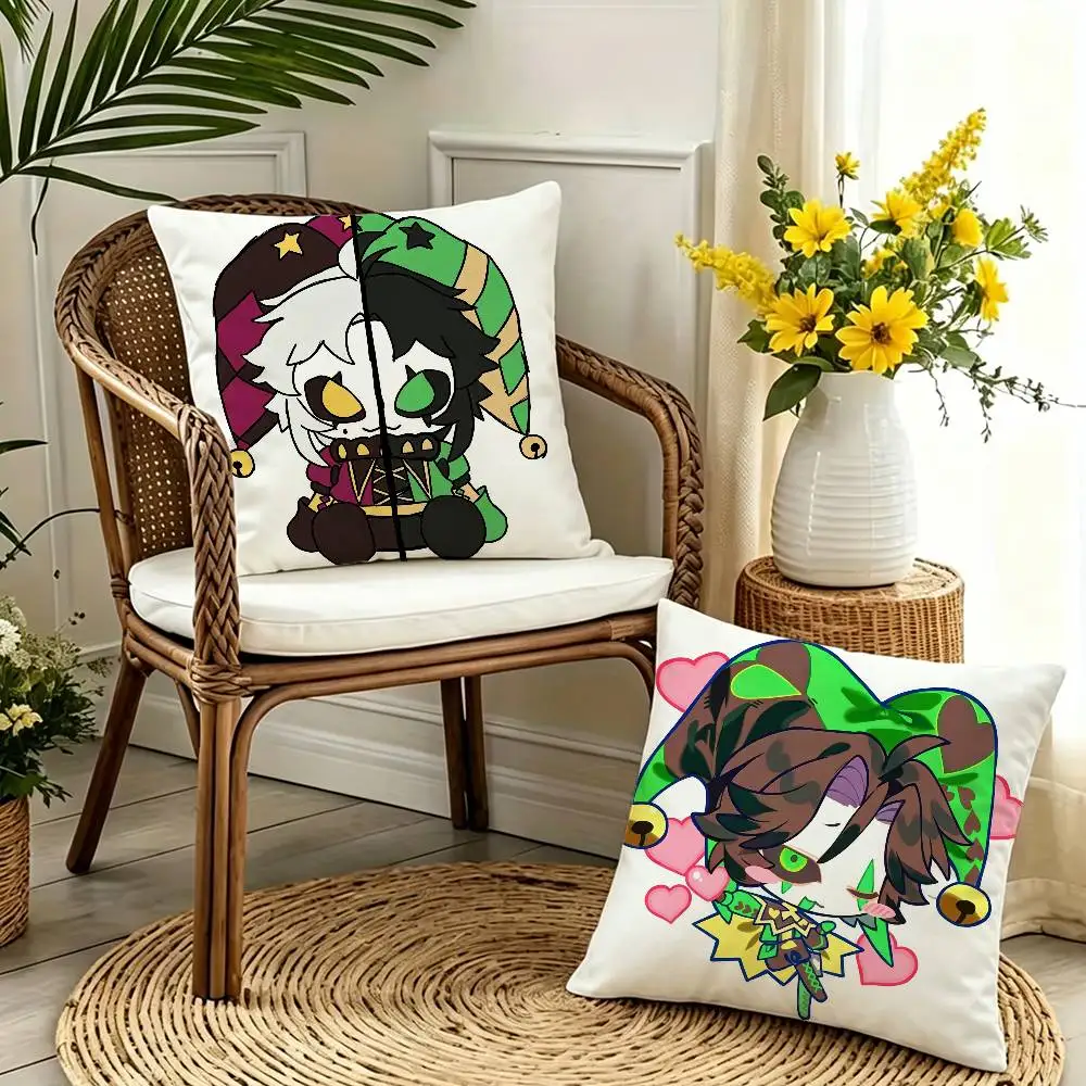 

Harlequin & Pierrot Pillow Case Pattern Printed Pillowcase For Living Room Sofa Cushion Cover