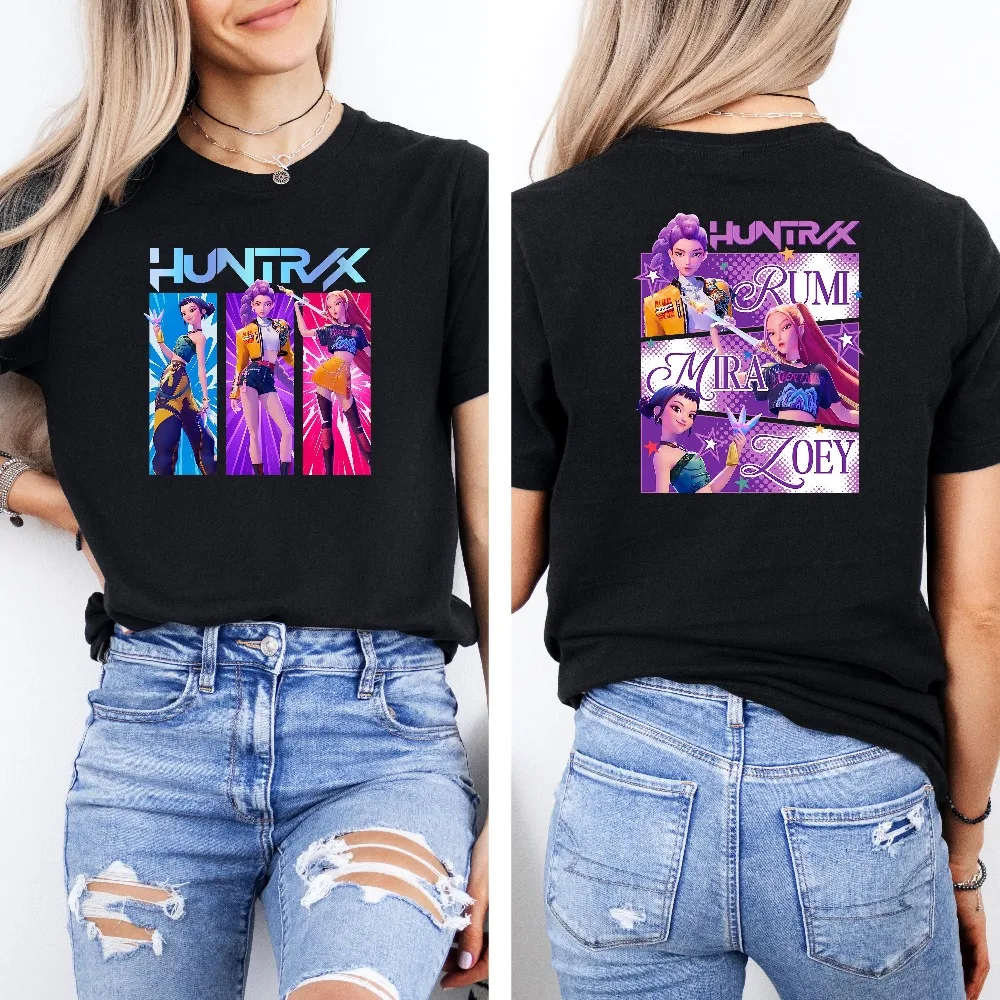 قميص هنتركس ساجا للأولاد قميص باند Kpop شيطان الصيادين قميص الفيلم Bootleg قميص الفيلم الرجعية شيطان الصيادين ميرش قميص