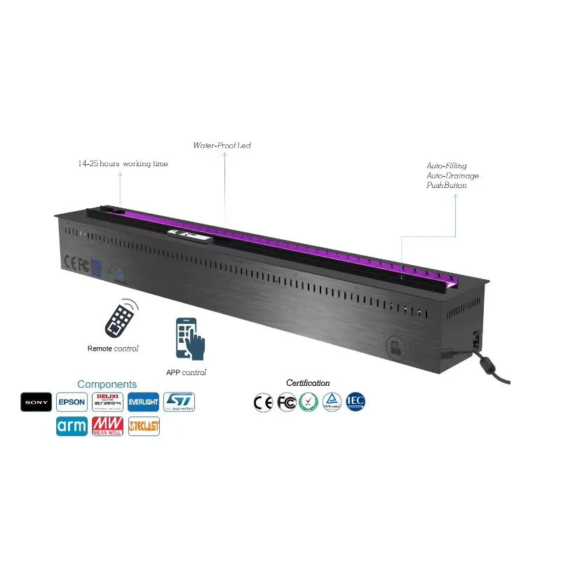 

Современный 7-цветный настенный электрический камин с дистанционным управлением, электрический водяной пара для декора виллы