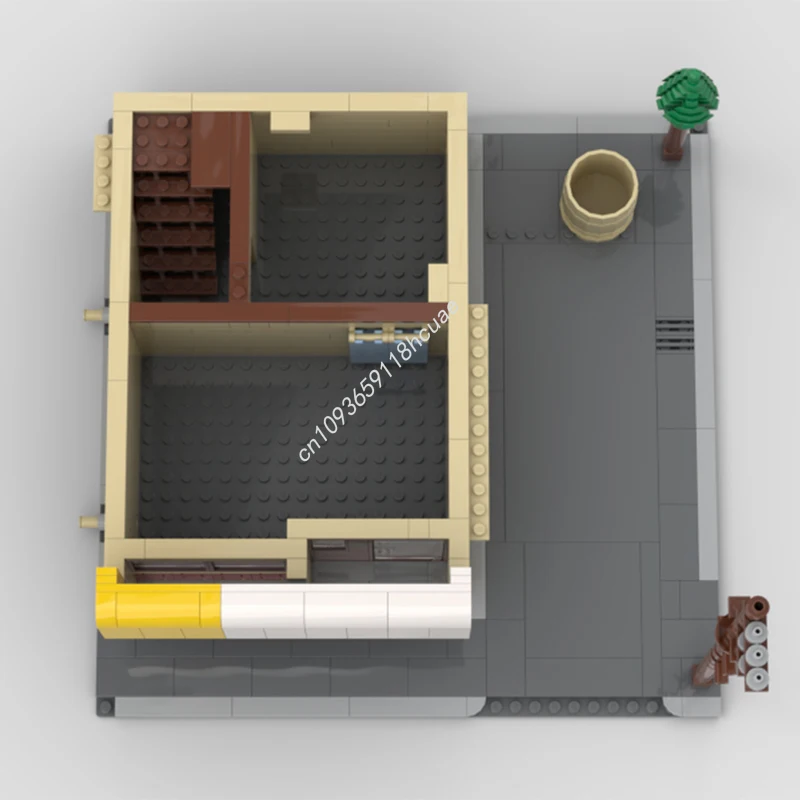 673 pçs moc edifício modular inicial d tofu loja modelo blocos diy brinquedos criativos crianças ideia aniversário presentes de natal