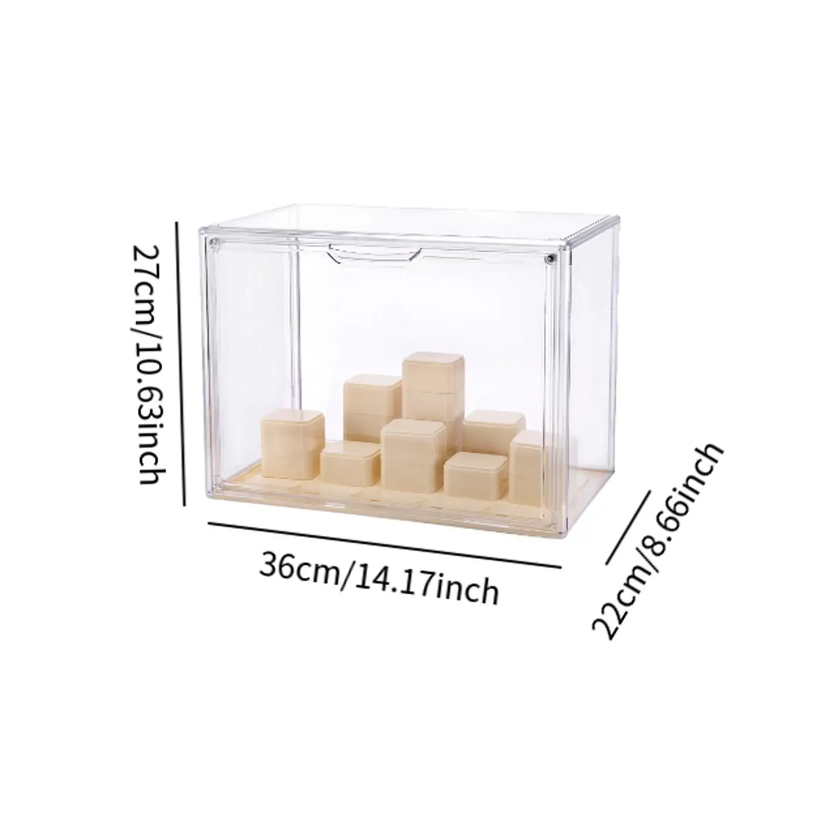 Vitrine transparente em miniatura, empilhável para figura de ação, proteção à prova de poeira, modelo de armário, vitrine