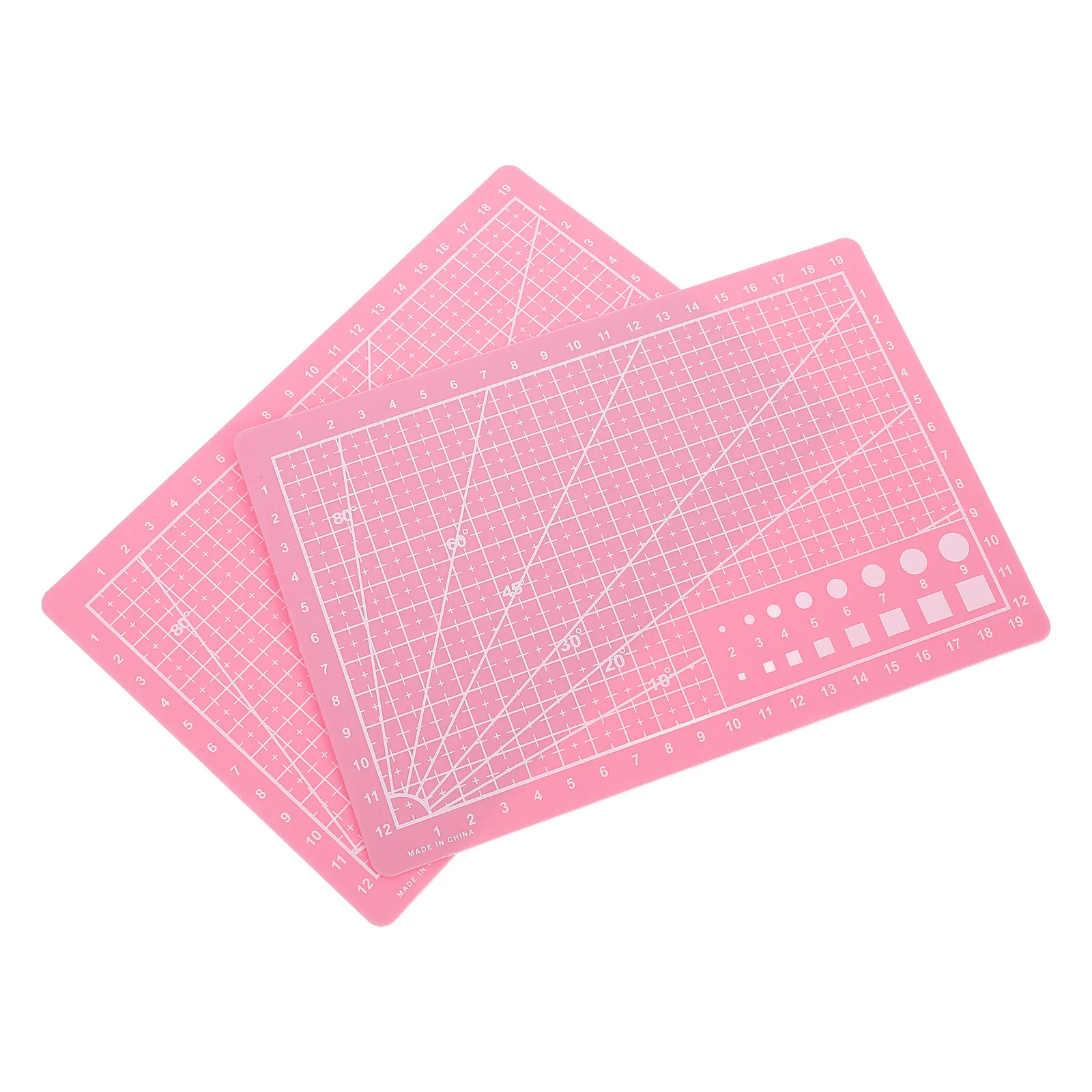

2Pcs A5 Dual-Sided Cutting Mat Self-Healing PVC Craft Board with Precision Grid for Sewing DIY Projects Scrapbooking