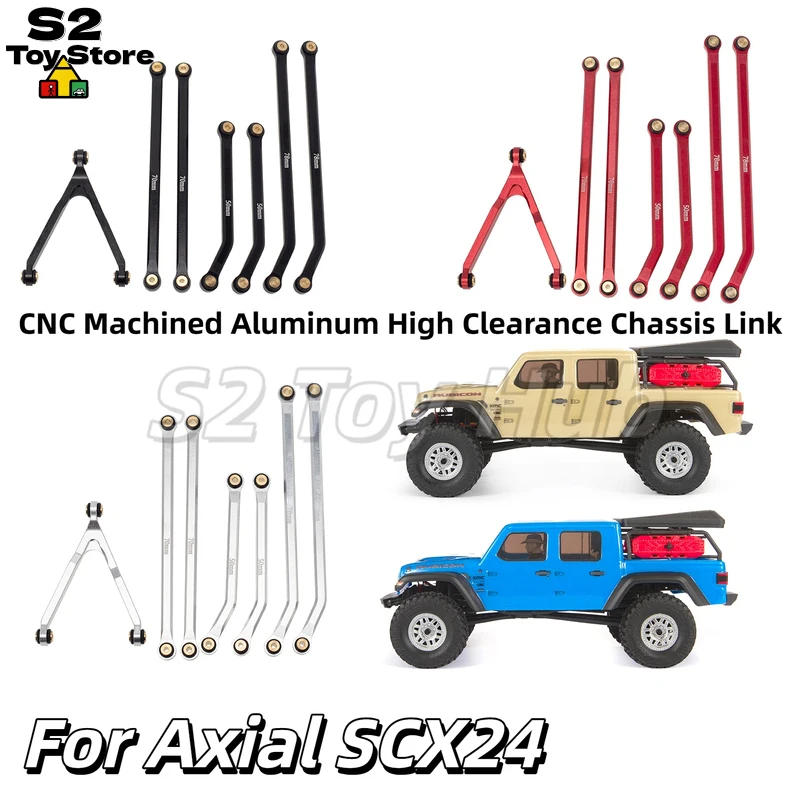 

CNC Aluminum High Clearance Chassis Links For 1/24 Axial SCX24 Jeep Gladiator AXI00005 RC Crawler Upgrade Parts With Hardware