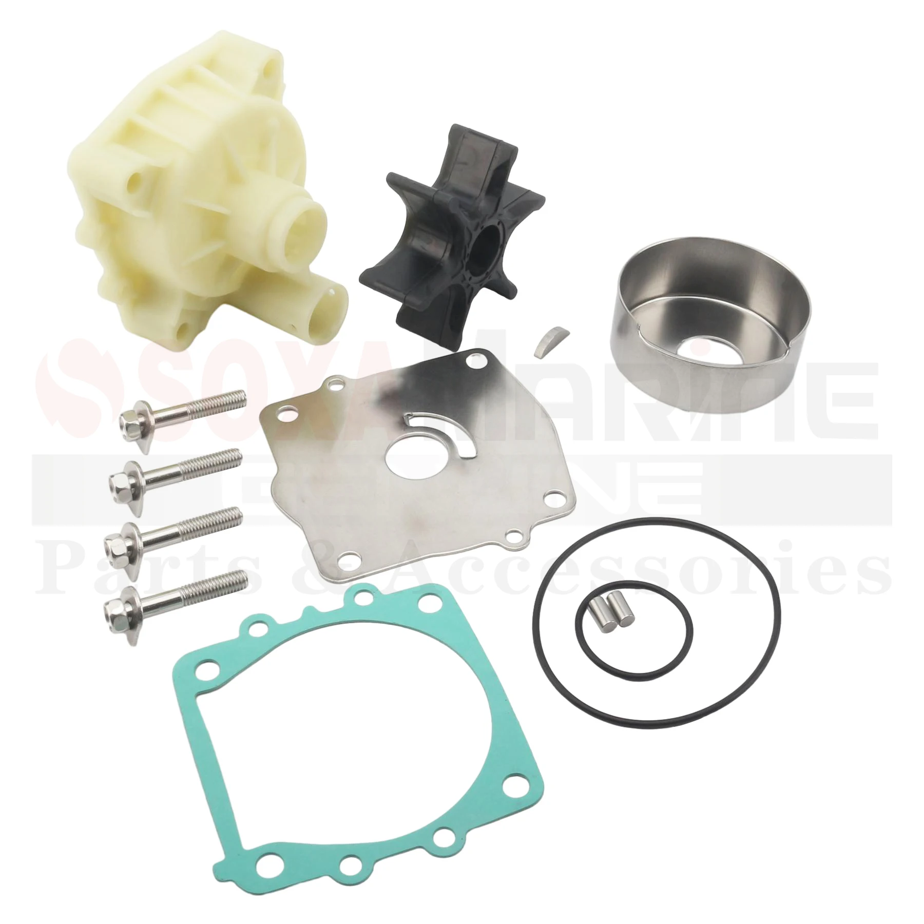 6N6-W0078-00 Outboard Water Pump Impeller Kit Compatible with Yamaha 115 130 HP 2 4 Stroke Marine Motors 6N6-W0078-01