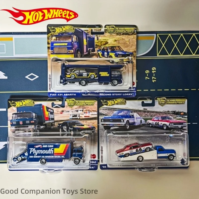 

Original Hot Wheels Premium Car Culture Team Transport Series Gtr Ford Collectible Car Model Children Toys Flf56-7a Gifts