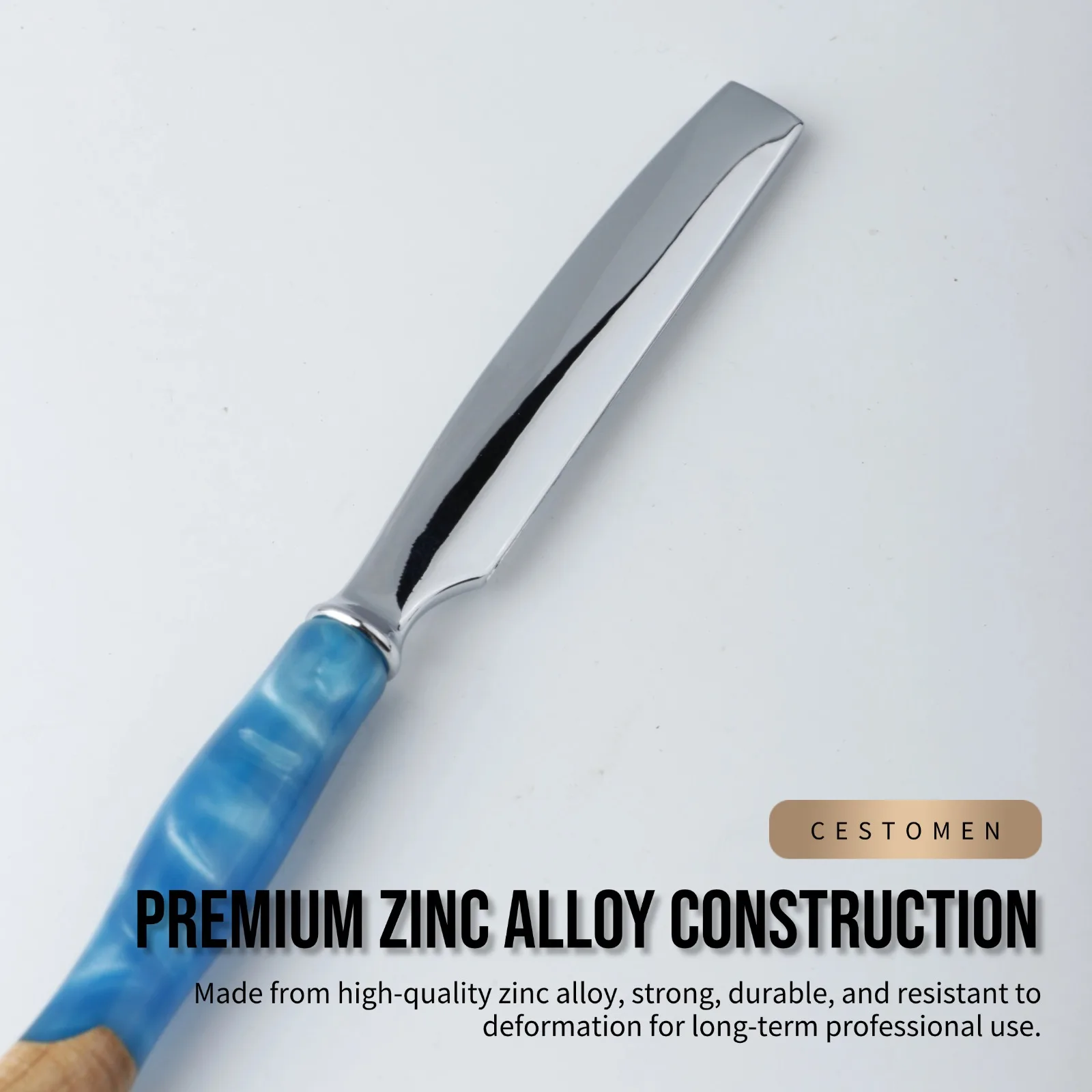 1Pcs Pro Resin Wood Handle Barber Thinning Straight Razor Manual Zinc Alloy Hair Removal Tools Beard Shaving Safety Razor Holder