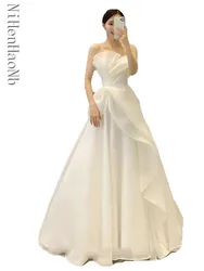 Vestido De Novia sin tirantes, traje De Novia a la moda, novedad