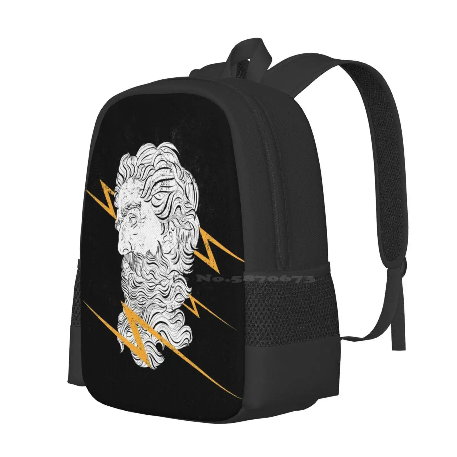 Zeus God Of Thunder-mochila para hombre y mujer, bolso para adolescentes, Zeus Greekgods, acrópola, Greekhistory, estilo europeo