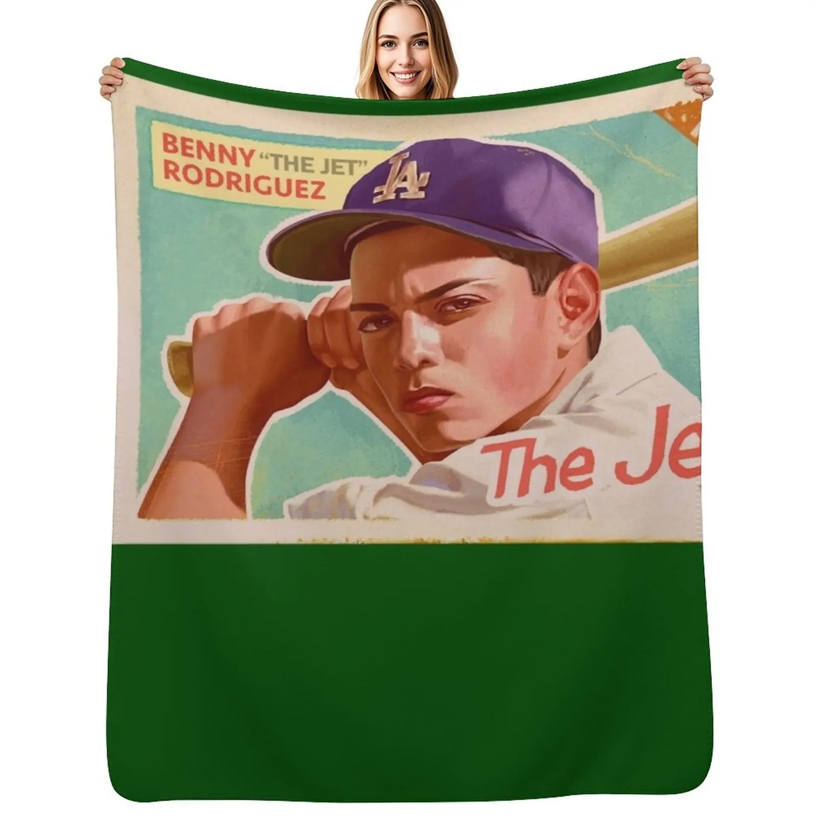 

Sandlot (Benny The Jet) Throw Blanket Warm Napping Blanket for Office Couch Bed