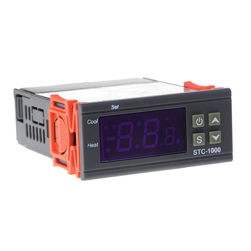 Controlador de temperatura Digital LED, termostato, relé, termorregulador, STC-1000, CA 110-220V, 10A, para calentador, congelador, nevera