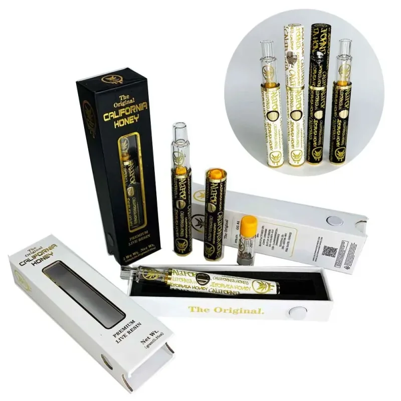 California Honey Vape Pens 380mah Rechargeable Battery 1.0ml Pods Ceramic Coil Cartridges E Cigarettes Vaporizer Thick Oil Carts