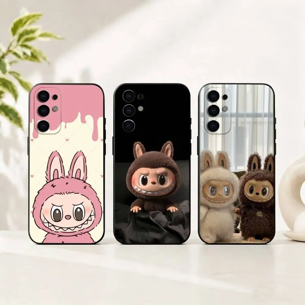 

Lovely Labubu gift Phone Case For Samsung S25,S24,S21,S22,S23,S30,Ultra,S20,Plus,Fe,Lite,Note,10,Black Cover