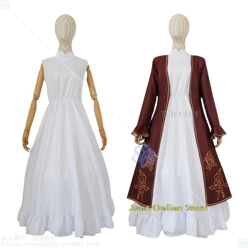 أنيمي لعبة ليمبوس شركة تأثيري كاثرين زي خمر قصر نمط براون الحلو لوليتا فستان أبيض حفلة الهالوين كوسبف #3