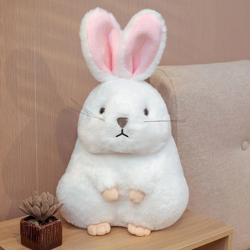 30/45/65Cm Leuke Simulatie Konijn Pluche Speelgoed Gevulde Vet Real-Life Bunny Pop Zachte Cartoon dier Kussen Verjaardagscadeau Voor Kids