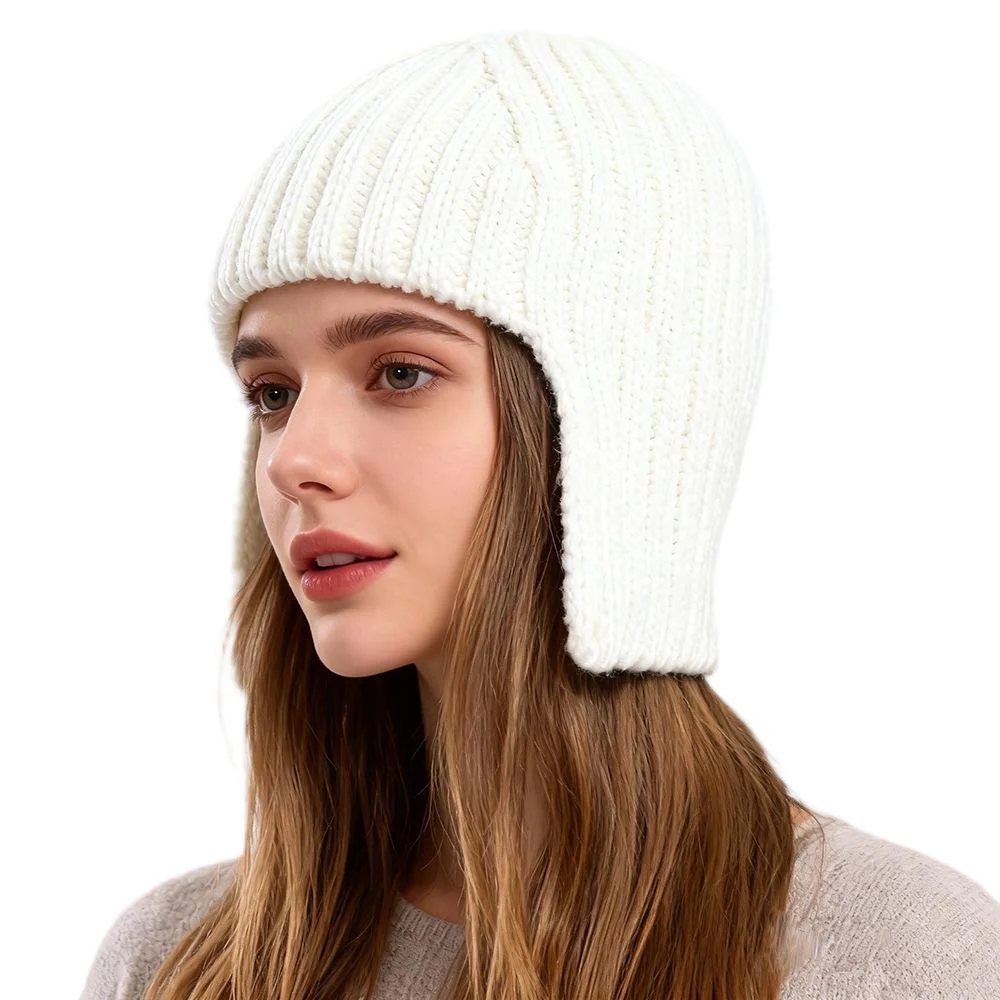 Hot Girl Perücke Strickmütze für Damen, warmer Gehörschutz für Herbst und Winter, Kopfbedeckung, modische Wollmütze im Einkaufsstil – Detail 7